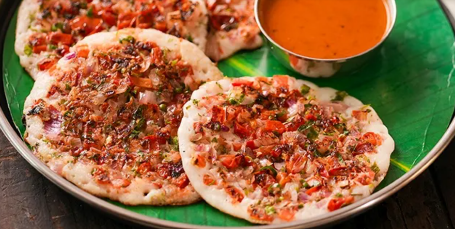 Onion Tomato Capsicum Uthappam